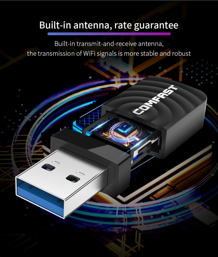 COMFAST CF-812AC USB WiFi Adapter-1300 Mbps USB di Rete Wireless wifi