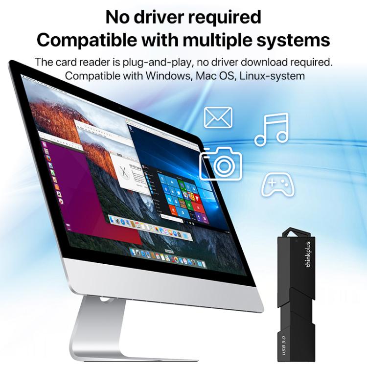 Кардридер Lenovo D204 USB3.0 «два в одном»