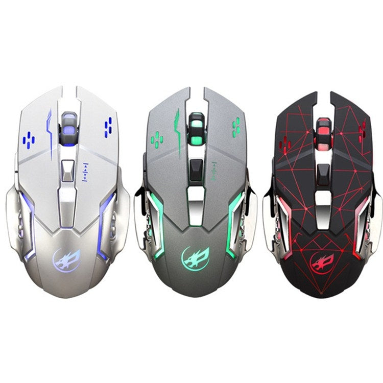WARWOLF Q8 Wireless Rechargeable Mouse Glowing Gaming Mouse