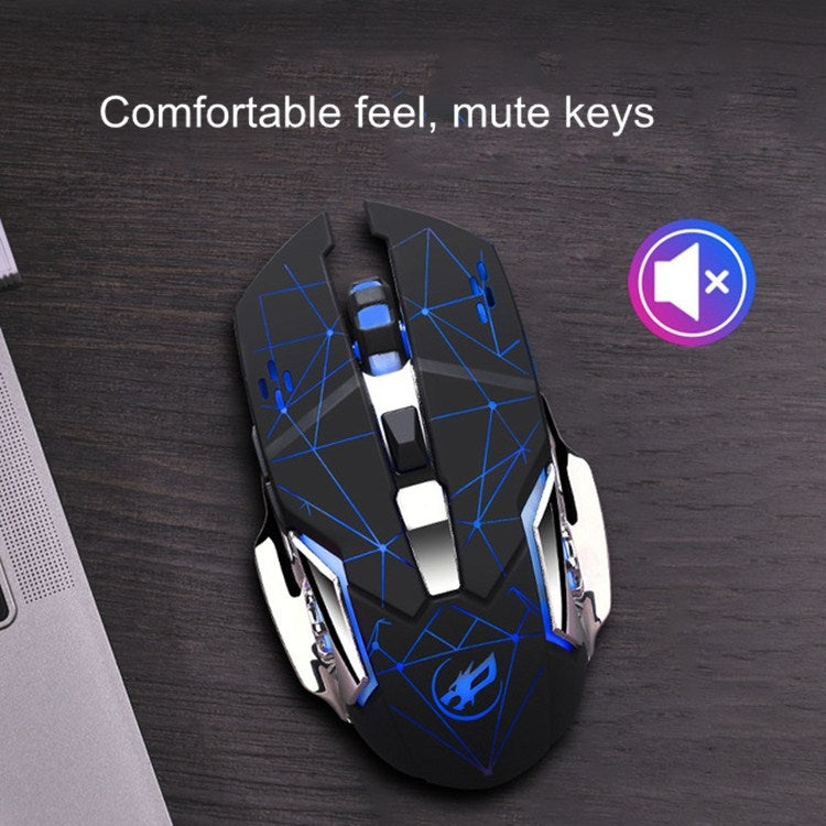 WARWOLF Q8 Wireless Rechargeable Mouse Glowing Gaming Mouse