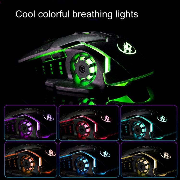 WARWOLF Q8 Wireless Rechargeable Mouse Glowing Gaming Mouse