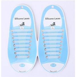 16 PCS / Set Running No Tie Shoelaces Fashion Unisex Athletic Elastic Silicone ShoeLaces