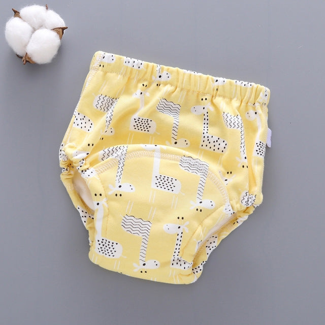 6 Layer Baby Diaper Waterproof Reusable Cloth Diapers Baby Cotton Training Underwear Pants Diaper