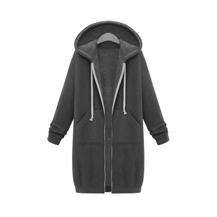 Women Hooded Long Sleeved Sweater In The Long Coat