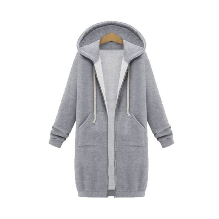 Women Hooded Long Sleeved Sweater In The Long Coat