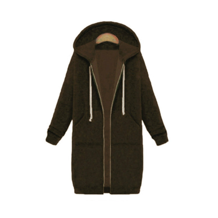 Women Hooded Long Sleeved Sweater In The Long Coat