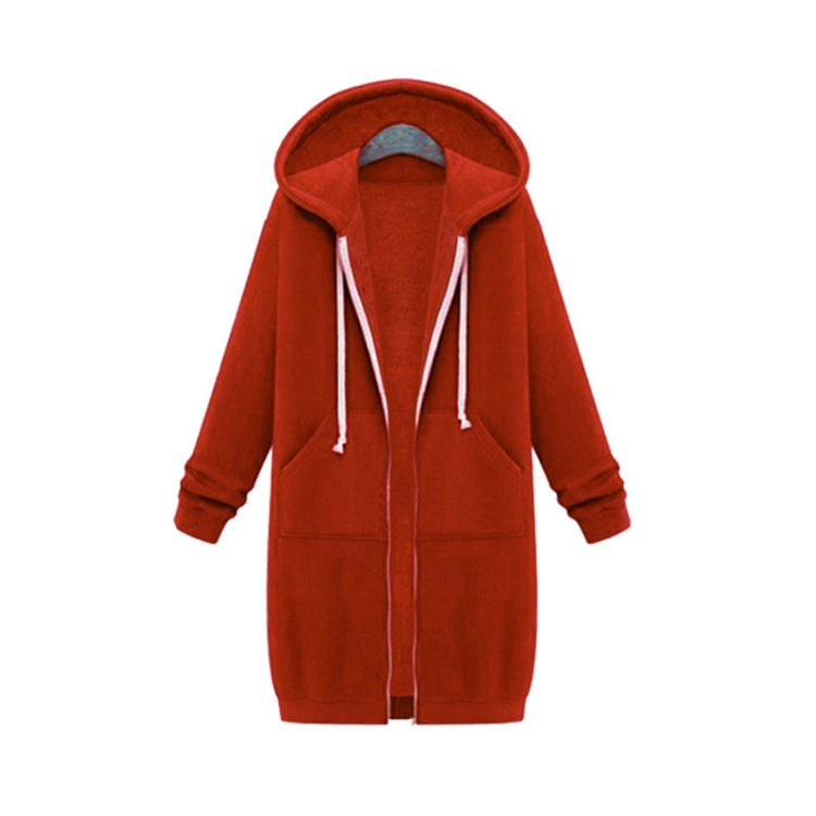 Women Hooded Long Sleeved Sweater In The Long Coat
