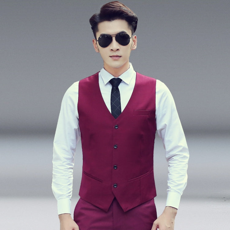 Men Vest Slim Korean Work Clothes Suit Vest Groomsmen Professional Wear Men Vest