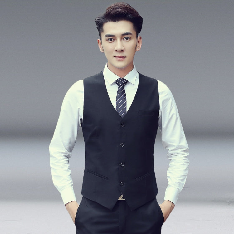 Men Vest Slim Korean Work Clothes Suit Vest Groomsmen Professional Wear Men Vest