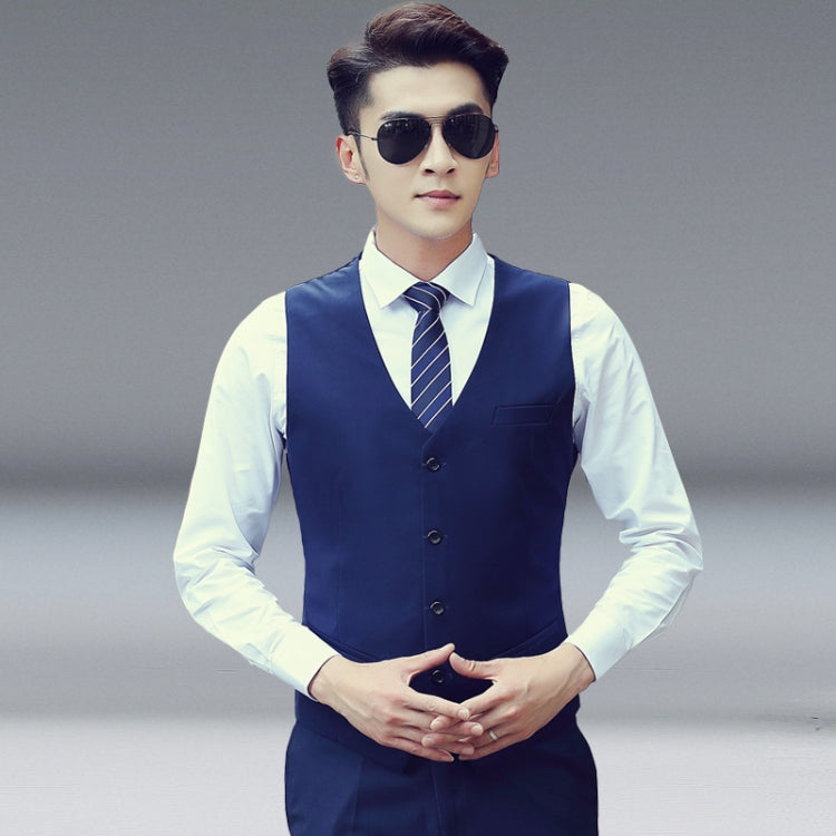 Men Vest Slim Korean Work Clothes Suit Vest Groomsmen Professional Wear Men Vest