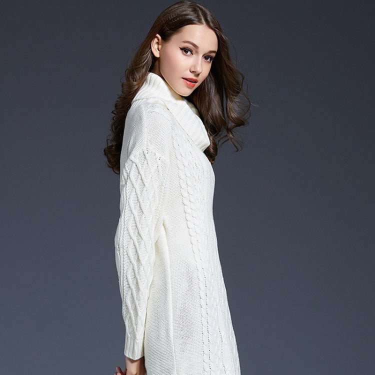 Autumn And Winter Knitwear Dresses Long Turtleneck Sweater For Women