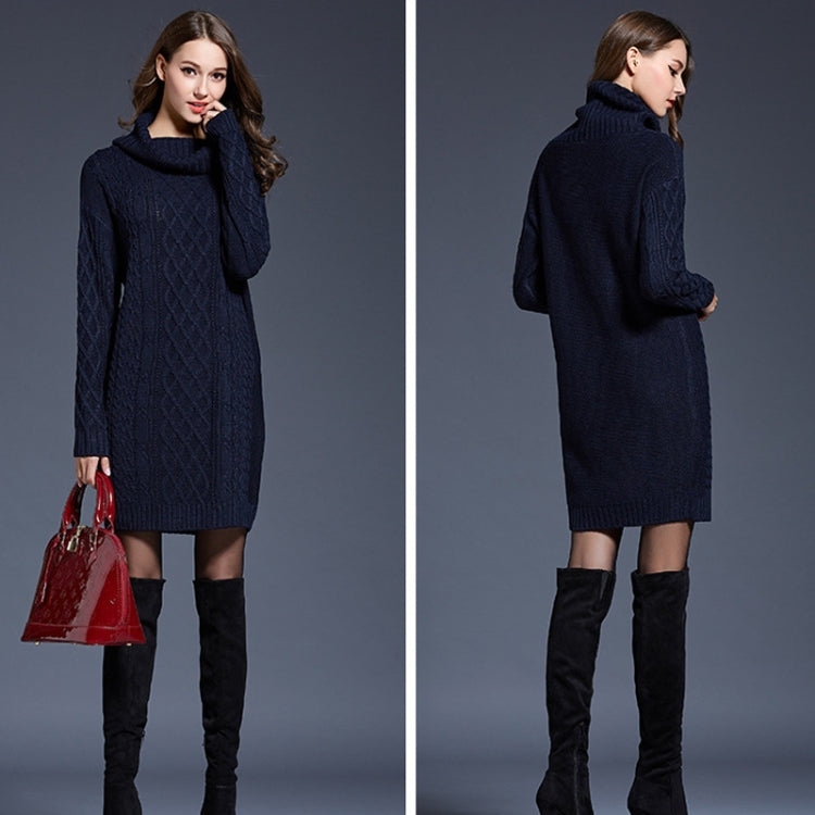 Autumn And Winter Knitwear Dresses Long Turtleneck Sweater For Women