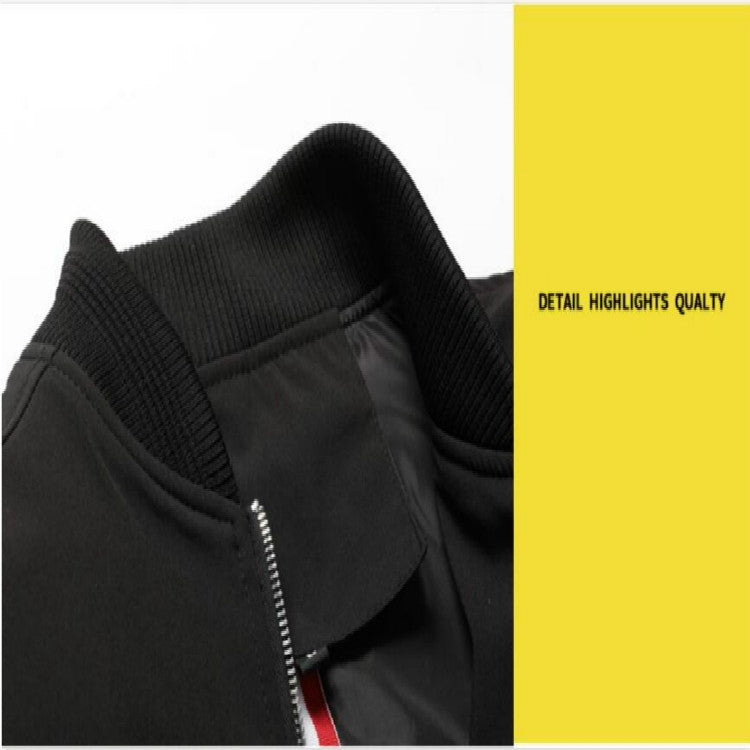 Men Zipper Jacket Male Casual Streetwear Hip Hop Slim Fit Pilot Coat Men Clothing