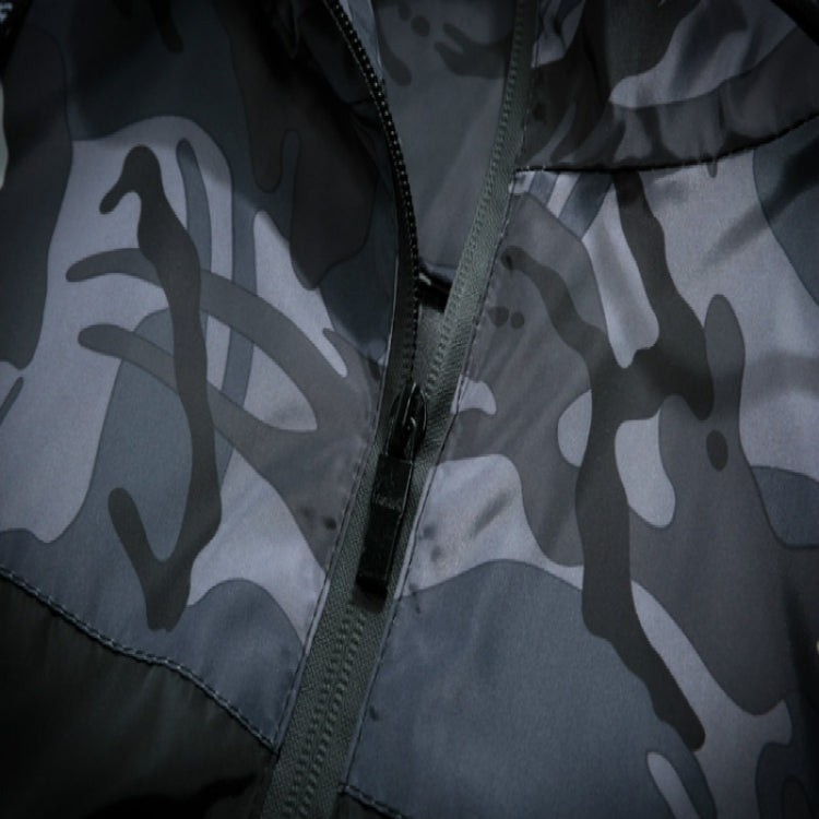 Men Bomber Jacket Thin Slim Long Sleeve Camouflage Military Jackets Hooded