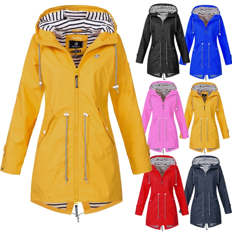 Women Waterproof Rain Jacket Hooded Raincoat