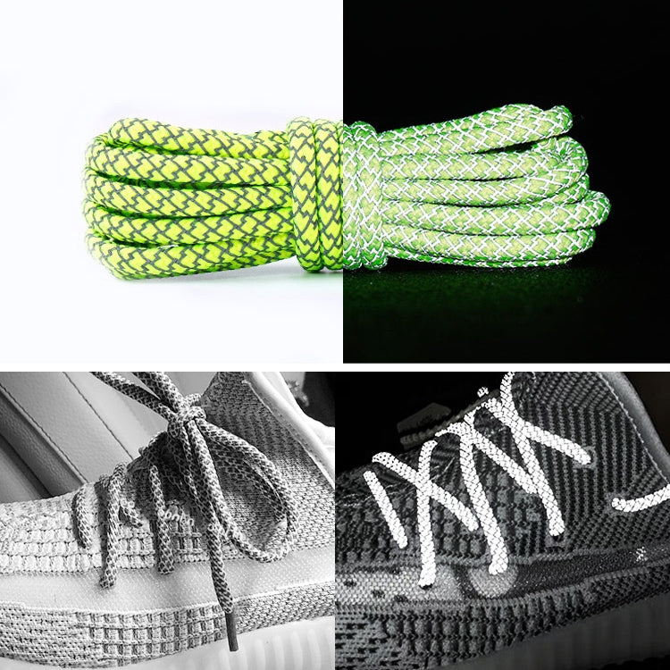 Reflective Shoe laces Round Sneakers ShoeLaces Kids Adult Outdoor Sports Shoelaces