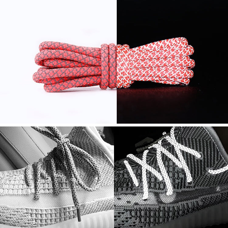 Reflective Shoe laces Round Sneakers ShoeLaces Kids Adult Outdoor Sports Shoelaces