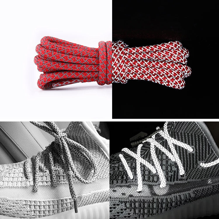 Reflective Shoe laces Round Sneakers ShoeLaces Kids Adult Outdoor Sports Shoelaces