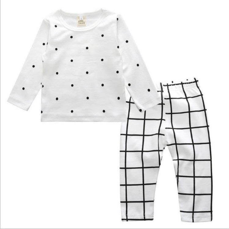 Children Cartoon Cotton Underwear Care Belly Pajamas Set