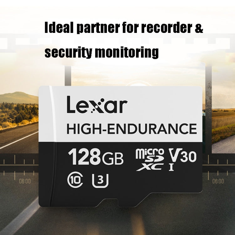 Lexar MicroSDHC 128GB augstas izturības braukšanas ierakstītājs Video novērošanas kamera TF atmiņas karte video karte