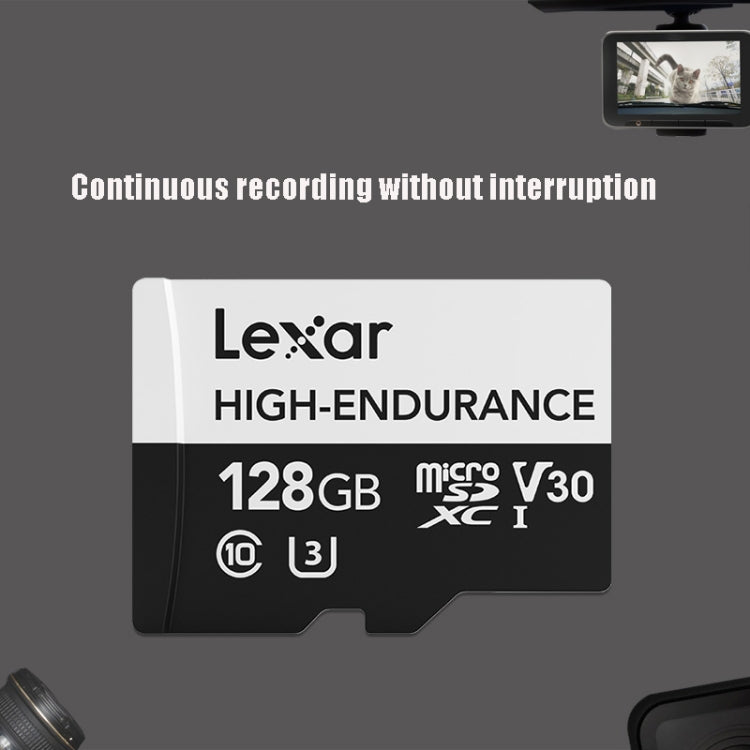 Lexar MicroSDHC 128GB augstas izturības braukšanas ierakstītājs Video novērošanas kamera TF atmiņas karte video karte