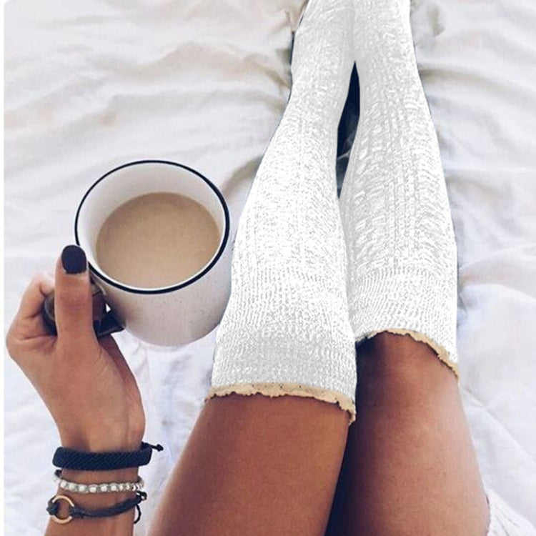 Warm Lace Over The Knee Socks Stack Socks Woman