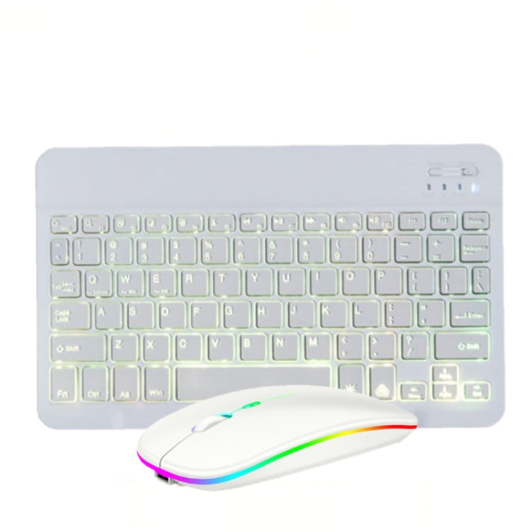 10-дюймовая цветная RGB-подсветка Bluetooth-клавиатура и мышь для мобильного телефона/планшета