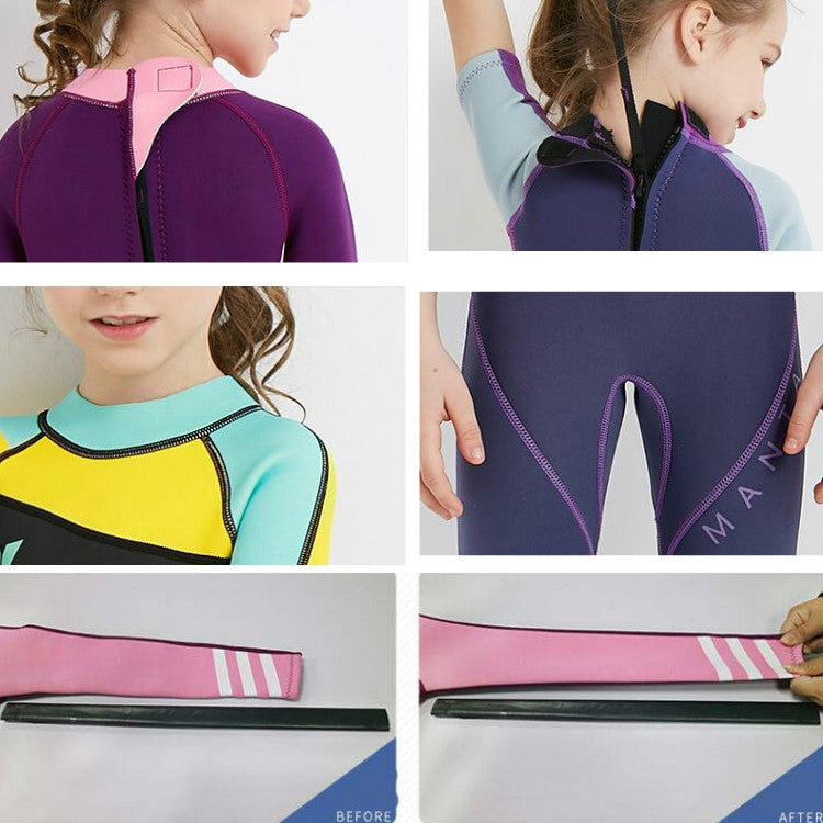 DIVE & SAIL WS-18813 2.5mm Children Warm Diving Suit One-piece Short-sleeved Sunscreen Snorkeling Suit Drifting Cold-proof Swimming Suit