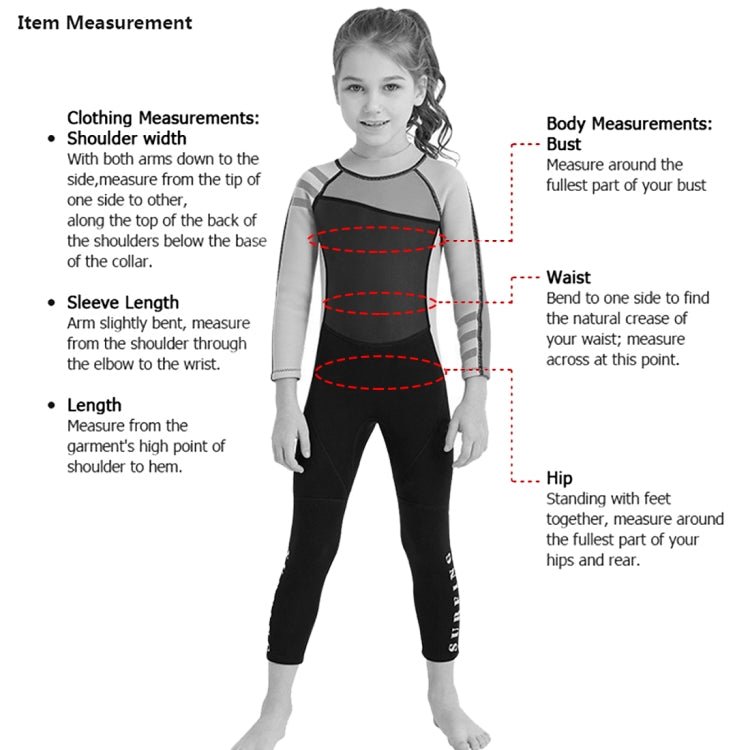 DIVE & SAIL WS-18813 2.5mm Children Warm Diving Suit One-piece Short-sleeved Sunscreen Snorkeling Suit Drifting Cold-proof Swimming Suit