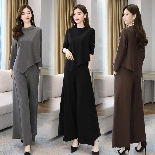 Autumn New Style Wide-Leg Pants Suit