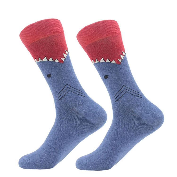 Cotton Various Cartoon Geometric Patterns Fashion Men Tube Socks