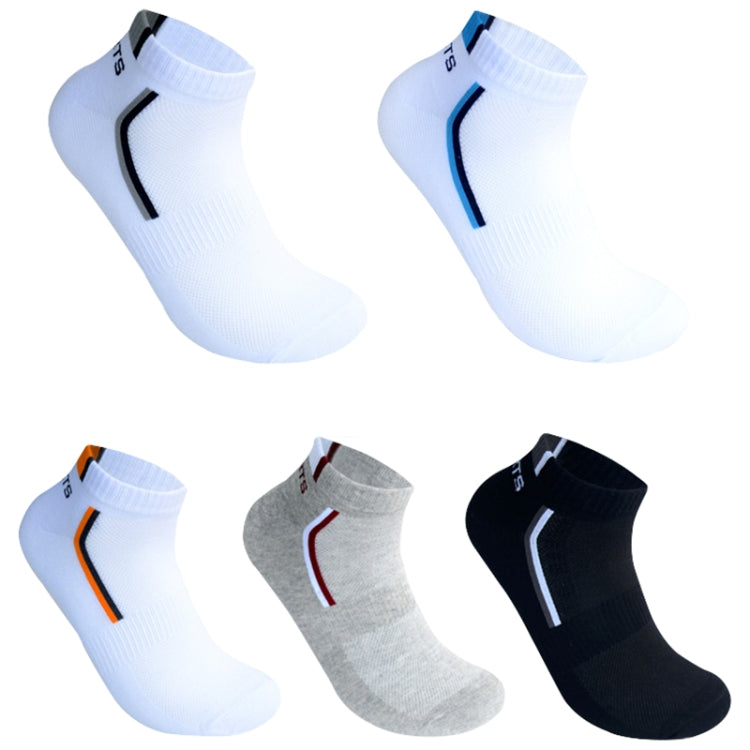 5 Pairs Cotton Socks Men's Solid Color Fashion Male Boat Socks