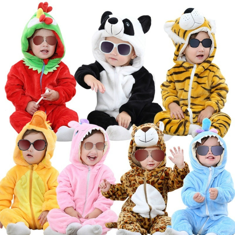 Babies Cartoon Animal Shape Flannel Jumpsuit Romper