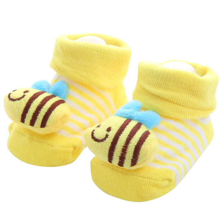 3 Pairs Cotton Cartoon Non-slip Baby Floor Socks Cute Three-Dimensional Doll Baby Toddler Socks