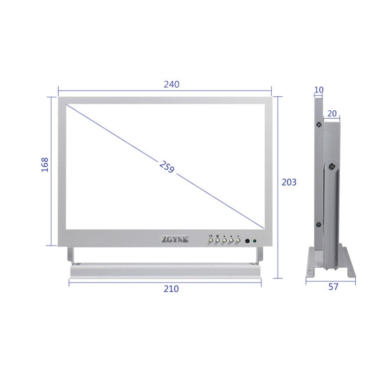 ZGYNK TB1016 10-дюймовый ЖК-дисплей для ушной диагностики, видеорегистратор высокой четкости, вилка для США