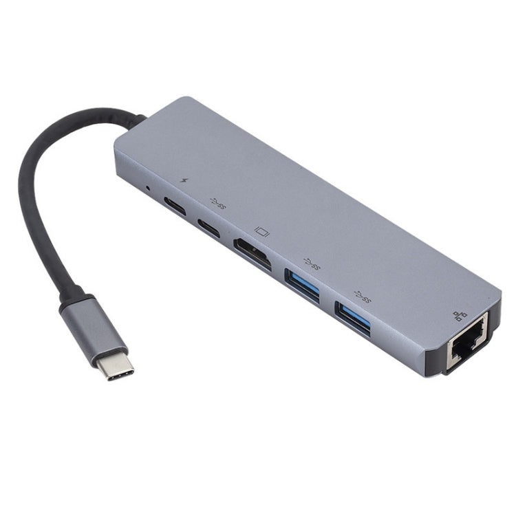 Док-станция 6-в-1 USB3.1 Type-C на HDMI+RJ45 для Nintendo Type-C
