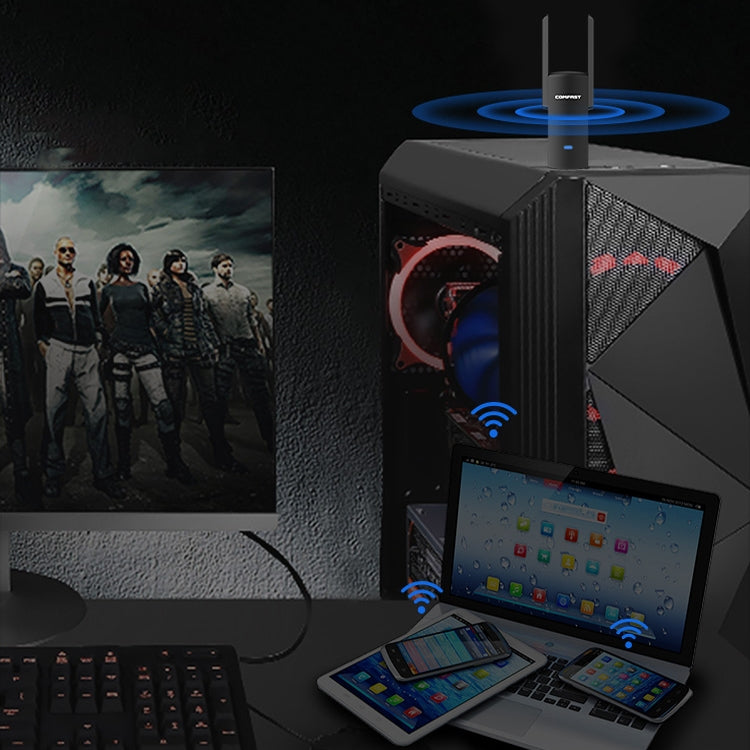 COMFAST CF-924AC V2 1200 Мбит/с двухчастотный гигабитный USB компьютерный WIFI-приемник мощная беспроводная сетевая карта