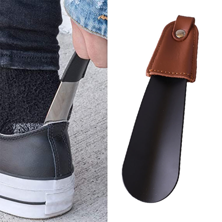 AD201 Portable Short Leather Shoehorn