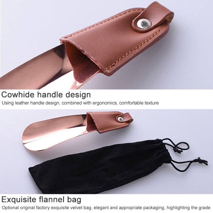 AD201 Portable Short Leather Shoehorn