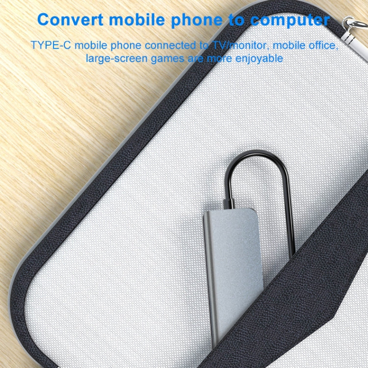 3 vienā USB-C / C tipa uz 4K HDMI + 2 USB 3.0 porti Daudzfunkcionāla centrmezgla dokstacija