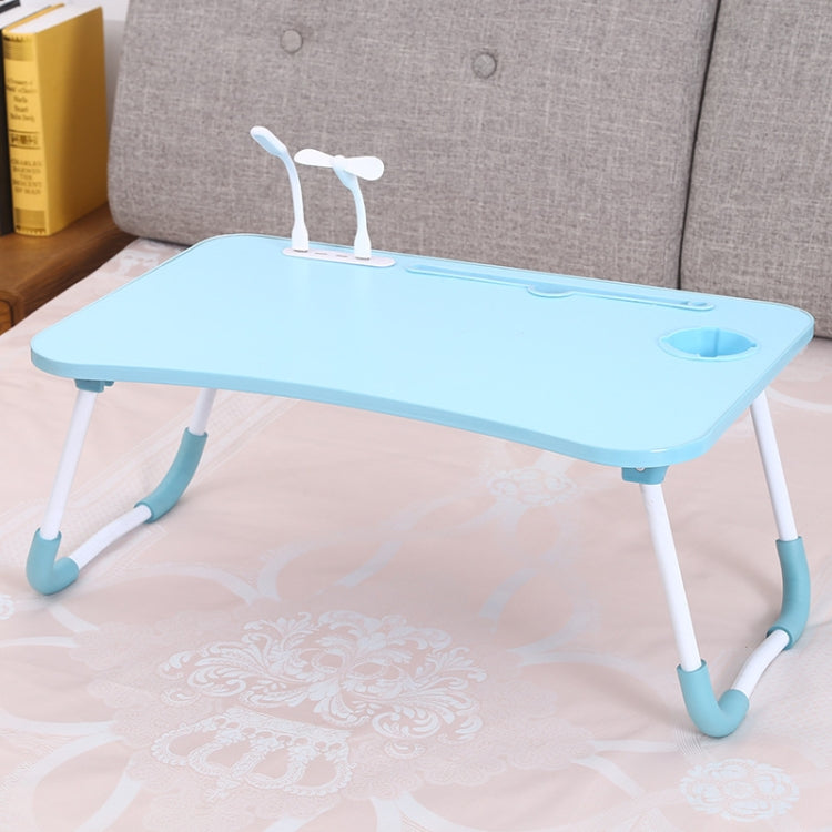 USB Folding Computer Desk With Fan & Lamp, Size: 60x40x28cm