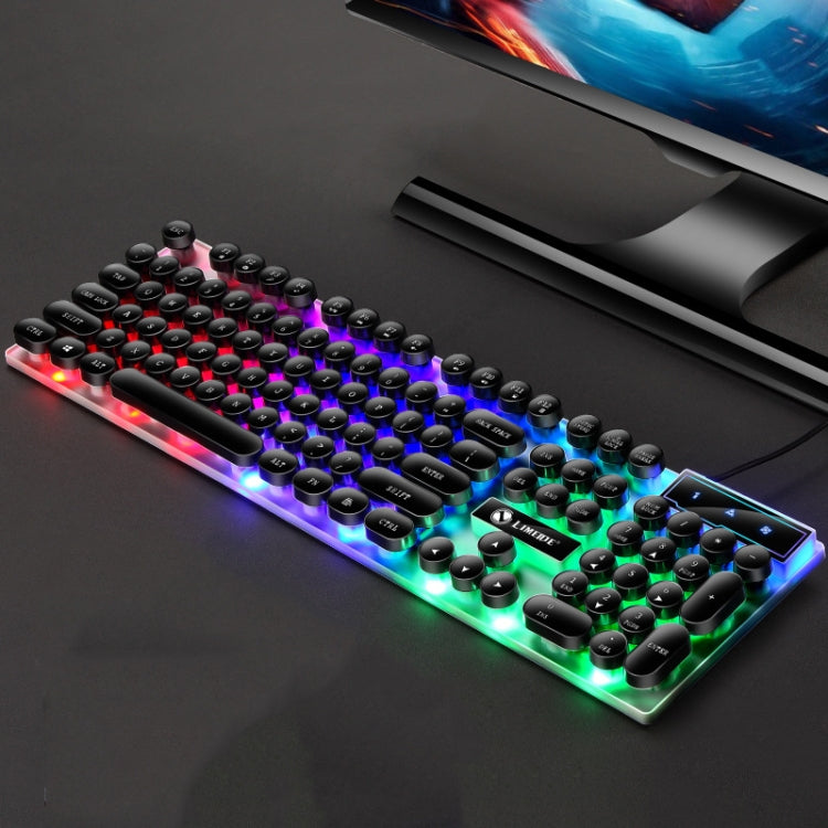 Проводная USB-мышь LIMEIDE GTX300 с 104 клавишами, ретро-клавиатурой и круглыми клавишами, длина кабеля: 1,4 м