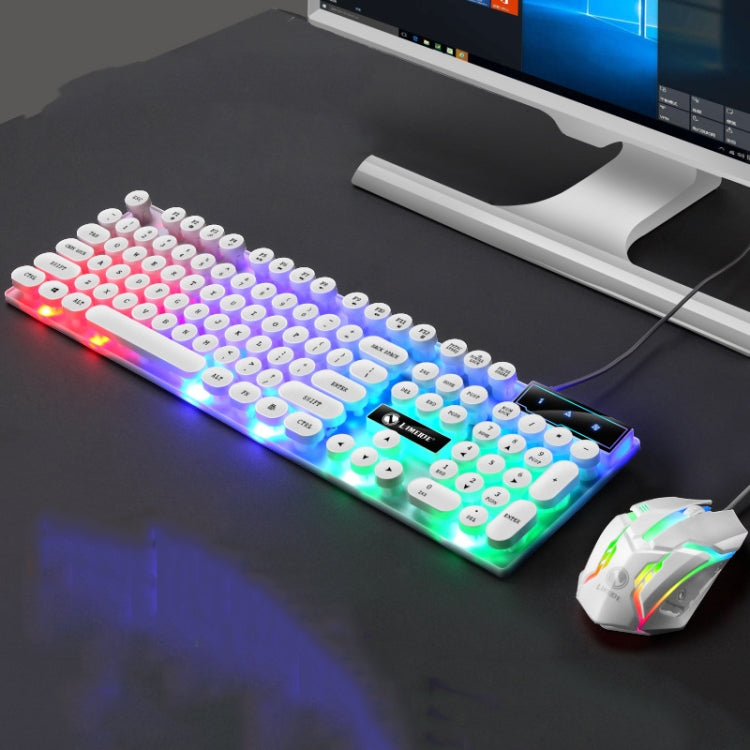 Проводная USB-мышь LIMEIDE GTX300 с 104 клавишами, ретро-клавиатурой и круглыми клавишами, длина кабеля: 1,4 м