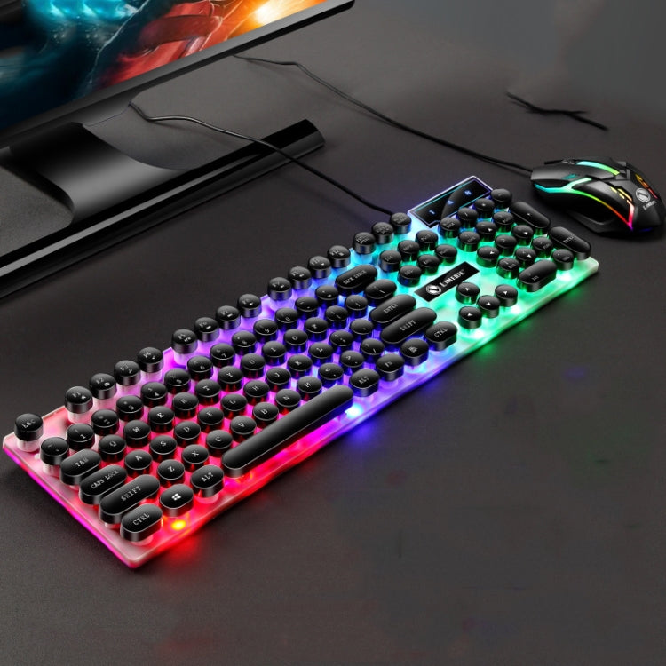 Проводная USB-мышь LIMEIDE GTX300 с 104 клавишами, ретро-клавиатурой и круглыми клавишами, длина кабеля: 1,4 м