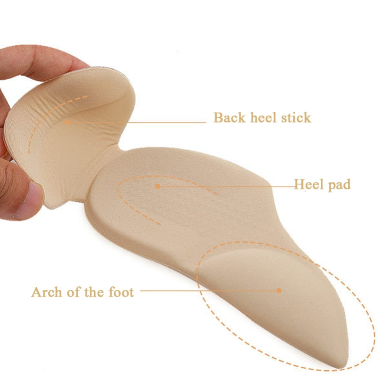 3 in 1 PU Heel Pad Thickened Heel Stick Arch Pad Half Size Pad for Women High Heels