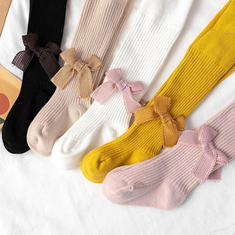Spring And Autumn Girl Tights Bow Baby Knit Pantyhose Size:
