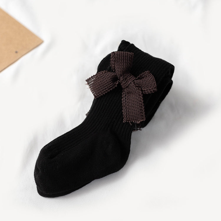 Spring And Autumn Girl Tights Bow Baby Knit Pantyhose Size: