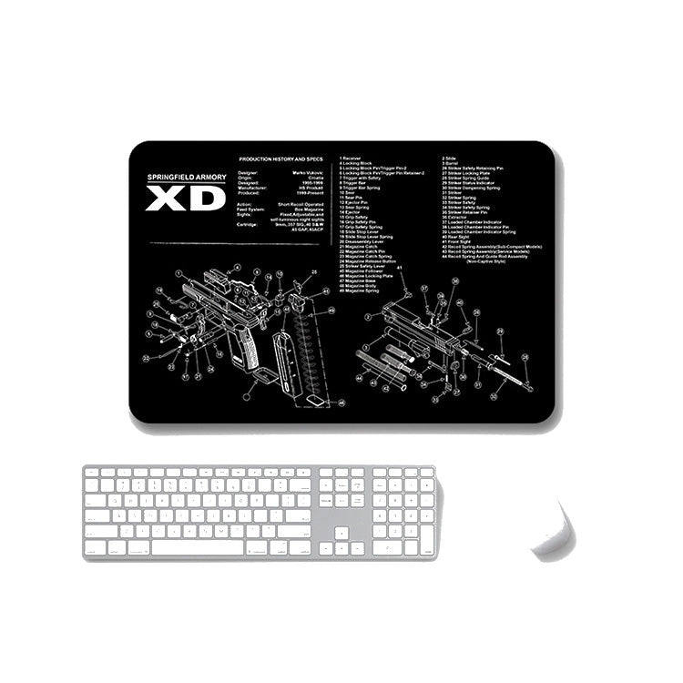 2 PCS Heat Transfer Non-Slip Single-Sided Office Gaming Mouse Pad
