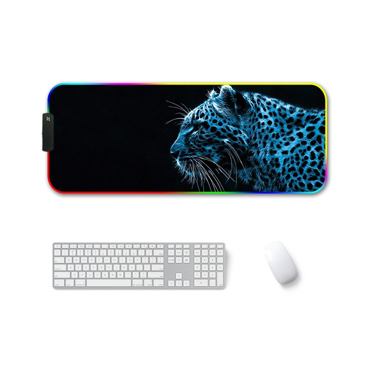 F-01 Rubber Thermal Transfer RGB Luminous Non-Slip Mouse Pad