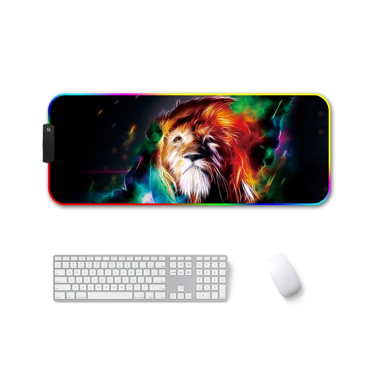 F-01 Rubber Thermal Transfer RGB Luminous Non-Slip Mouse Pad